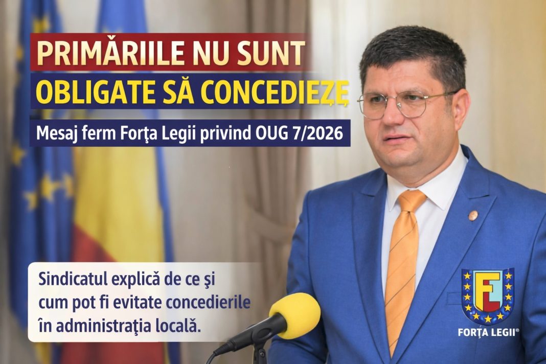 Primăriile NU sunt obligate să concedieze. Mesaj ferm Forța Legii privind OUG 7/2026